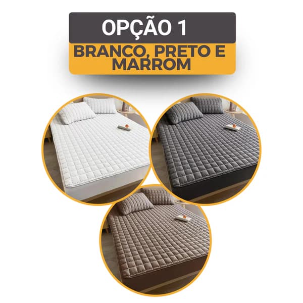 Opcao 1 - Branco, Preto e Marrom